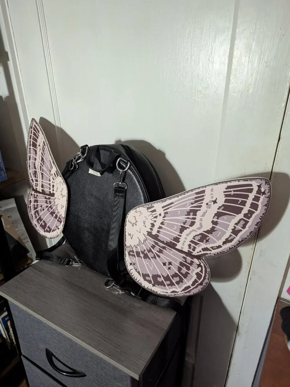 Persephone Ita Bag - skeleton moth wing bag by pocketbean - pocket egg